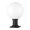 Z-Lite Laurent Outdoor Pier Mounted Fixture, 1-Light, 12 In.W x 17.75 In.H, Black/Opal 597PHB-533PM-BK - alternate 5